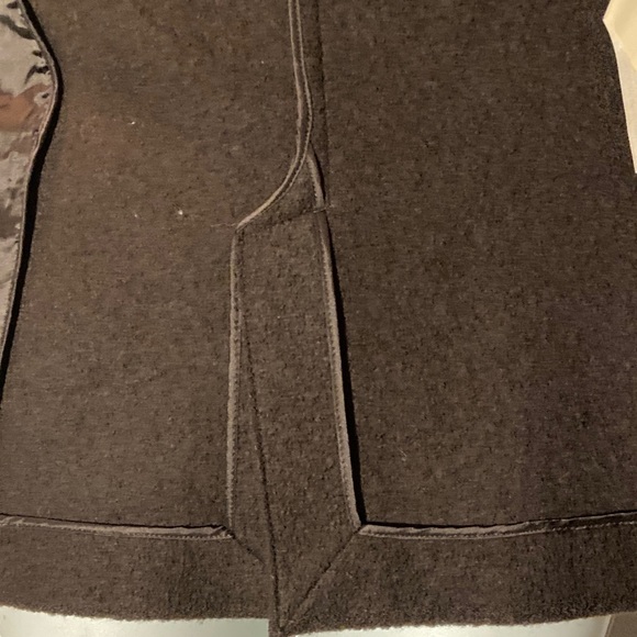 Massimo Dutti Brown Boiled Wool One Buttoned Jacket Blazer Sz 10/42 - Picture 7 of 7